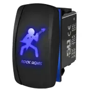 12V Rocker Switch "Rock Lights" Guitar Dude Car Boat UTV RZR Maverick Teryx BLUE