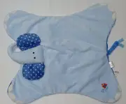 Burton+Burton Blue Elephant Plush Baby Rattle Security Blanket Silly Circus