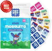 Buzz Patch Mosquito Stickers for Kids 60-Pack DEET-Free Natural Citronella Oil