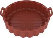 Silicone Liners, Round Silicone Oven Tray, Non Stick Basket Oven Accessories, Reusable Replacement of Flammable Parchment Liner Paper Puissance