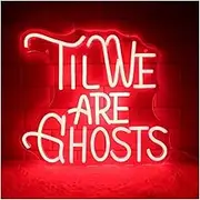 Sign Lamp "Til We Are Ghost" Neon Signs USB Powered Gothic Wedding Backdrop For Bedroom Engagement Anniversary Party 34cmх31cm