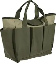 Garden Tool Bag with 8 Pockets Oxford Cloth Garden Tool Tote Bag Waterproof Tool Carrier Bag Heavy Duty Gardening Storage Tote Portable Gardening Tote for Gardening Yard Lawn Work 18.9×7×11.8in Fulasu