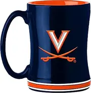 Logo Brands NCAA Virginia Cavaliers 14 oz Relief Coffee Mug - Officially Licensed Mug, Sculpted 3D Logo and Team Colors – Comfortable Handle and Glossy Finish for College Sports Fans