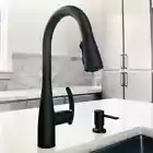 Moen 87932BL Reyes 1-Handle Pulldown Kitchen Faucet w SOAP - Matte Black $293