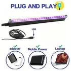 HG 2 Packs LED UV Blacklight UV Lamp Bar Stage Blacklight Tube Portable UV Light