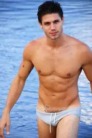 [L016] Male Model Showing Off Body To Viewer Fine Art Hunky Physique