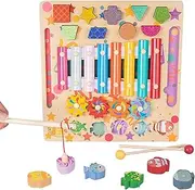 Shape Puzzle | Magnetic Color Matching Toy | Magnetic Fishing Entertainment Musical Xylophone Number Color Learning Tool for Little Boys Girls