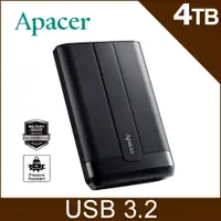 在飛比找PChome24h購物優惠-Apacer宇瞻 AC732 4TB 2.5吋軍規抗摔行動硬