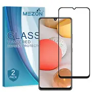 [2 Pack] Full Coverage Samsung Galaxy A42 5G Tempered Glass Crystal Clear Premium 9H HD Screen Protector by MEZON (A42 5G, 9H Full)