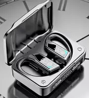 Q8 TWS Wireless Ear Buds Bluetooth 5.2 Earphone Led Display 60' Range Black New