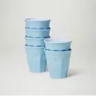 Barel Designs Classic Blue Melamine Tumblers 200mL - Set of 6 Picnic Cups