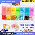 Pill Box Medicine Organizer Dispenser Box Case Container Storage Holder Weekly