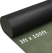 ENONGARDEN 3x100ft Non-Woven Weed Barrier Landscape Fabric, 5.8oz Heavy-Duty Garden Ground Cover Weed Control Mat, Weed Blocker Mats Easy Setup for Yard, Garden Bed, Orchard, Farm,Driveway