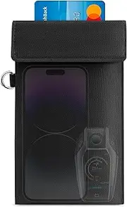 Faraday Bags for Car Keys and Phones, Faraday Bags for Phones, Signal Blocking Pouch Anti Theft Car Protection, Faraday Key Fob Protector, Car Key/WiFi/RFID/GPS Signal Blocker Signal Jammer