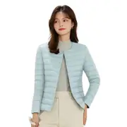 Nevenka Womens Down Jacket Packable Lightweight Two Wear Waterproof Coat-LightBlue