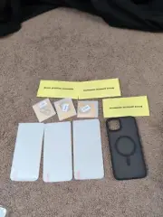 Gray Case With Screen Protectors For iPhone 14 Plus