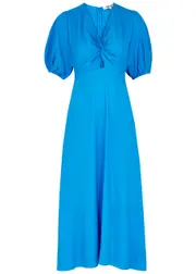 Diane Von Furstenberg Majorie Midi Dress - Blue - 2 (UK6 / XS) 2 (UK6 / XS)