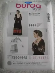 Medieval Renaissance Costume Skirt Top Size 10-24 Burda 7171 Sewing Pattern