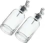 OKUMEYR 2pcs Condiment Bottles Self Control Oil and Vinegar Dispenser with Spout for Storing Soy Sauce Vinegar and Dressings Kitchen Use