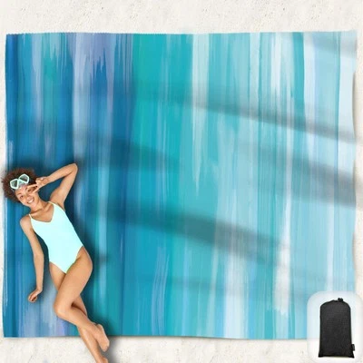 Beach Blanket Waterproof Sandproof Oversized 95”x 80”,Sand Free Beach Mat wit...