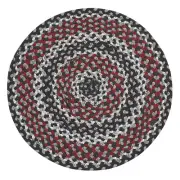 Park Designs Limestone Braided Round Placemat ~~ Black / Red / Gray / Ivory ~~