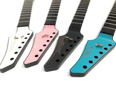 Koloss Low Gloss Electric Guitar DIY Neck, Solid Carbon Teflon Polymer, 24 Frets