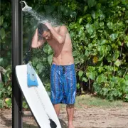Costway2.2M 35L Outdoor Solar Heated Shower with Free-Rotating Shower Head