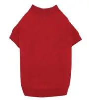 Zack and Zoey Basic Tee, Plain Red Dog Shirt, Small Pet