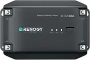 Renogy 12V 20A DC to DC Battery Charger for Flooded, Gel, AGM, and Lithium, Using Multi-Stage Charging in RVs, Commercial Vehicles, Boats, Yachts, Caravan