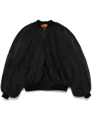 [Balenciaga] draped bomber jacket 36 Black