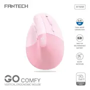 Fantech GO Comfy W195R Vertical Ergonomic Wireless Mouse (Pink)