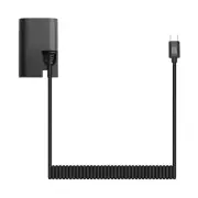 DR-E6 DC Coupler USB C to LP-E6 Dummy Battery Power Cable for Canon 80D Type C