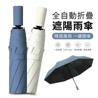在飛比找momo購物網優惠-【YUNMI】葉陽 晴雨兩用8骨全自動折疊傘 自動開收傘 黑
