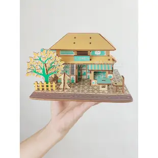 🔥低價免運🔥拼裝玩具#蓋房子手工制作品擺件房屋子材料微縮場景模型屋diy日式小屋玩具