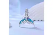 Solid 925 Signature Silver Mermaid Gleam Tail Charm