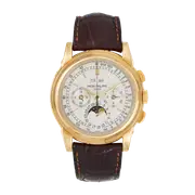 Patek Philippe Grand Complications Perpetual Calendar Chronograph Yellow Gold White Dial 5970J-001