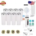 Durable Double Wall Insulated Tumblers - 20 oz Slim Travel Coffee Mugs, 8 Pack
