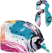 [YTYVAGT] Scrub Caps Women,Scrub Hats Suitable for Women,Circles Colorful Doodle Swirl