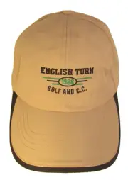 English Turn Hat Golf & C.C. Country Club New Orleans USA Embroidery Cap tan