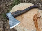 Handmade Carbon Steel Viking Axe With Leather Sheath Norse - Free Engraving