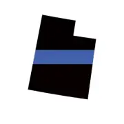 Utah State Shaped The Thin Blue Line Sticker