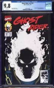 GHOST RIDER #V2 #15 CGC 9.8 WHITE PAGES // GLOW IN THE DARK COVER 1991 ID: 65695