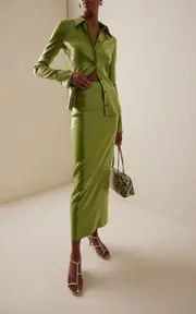 [Oscar de la Renta] Sequined Jersey Maxi Skirt