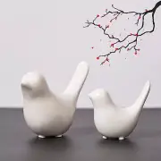 Small Animal Statues, White Bird Figurines Home Decor, Modern Home Decorative...