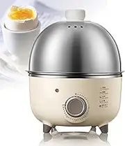 Mini Electric Egg Boiler, Automatic Steamer Multicooker Egg Cooker, 30-min Timer, One-Touch Knob Switch, Suitable for Home, Office, Kitchen