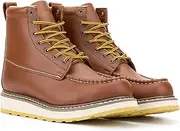 [HANDPOINT] Men's Stylish Classic 6" SureTrack Steel Toe Leather Slip Resistant Durable Breathable Work Boot 84992EE