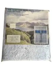 VTG Scottish Highlands Collection Glencoe Tier White Lace Curtains Made In UK