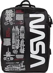 NASA Laptop Backpack For Women And Men - 15 Inch Laptop Bag With USB Port & Elegant Design- Waterproof With Adjustable Straps