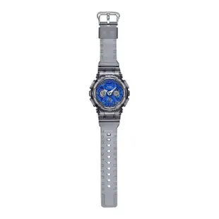 【CASIO 卡西歐】G-SHOCK 冰藍 半透明雙顯手錶 畢業禮物(GMA-S120TB-8A)
