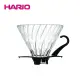 《HARIO》V60黑色02玻璃濾杯 VDG-02B 1~4杯